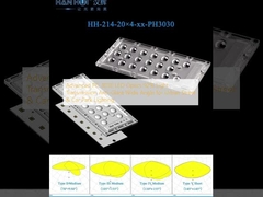 PC 3030 متقدمة ضوء LED البصري 92٪ ضوء نقل مكافحة الانعكاس الزاوية العريضة للشارع الحضري ومواقف السيارات الإضاءة