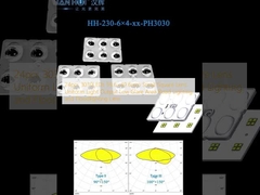 24 قطعة 3030LEDs 59.6×49.6mm عدسة مربعة صغيرة انتاج ضوئي موحد منطقة انعكاس منخفضة إضاءة الطرق وإضاءة الفيضانات عدسة