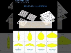 عدسة مربعة 50 × 50 ملم 12 × 1 قطعة تصاميم توزيع ضوء متعدد مكافحة الانعكاسات الكمبيوتر المحمول المواد البيئية إضاءة الشوارع والضوء الكهربائي عدسات