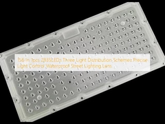 156 في 1pcs 2835LED ثلاث مخططات توزيع الضوء التحكم الدقيق الضوء عازلة للماء مصباح الشارع العدسة