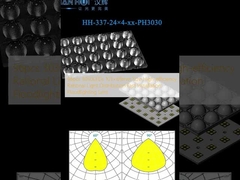 96pcs 3030LEDs 103×69mm الحجم التوزيع العقلاني للضوء عالي الكفاءة التثبيت السريع عدسة الإضاءة