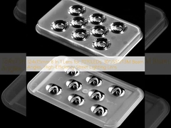 124x75mm 8 في 1 عدسة ل 7070LEDs ، 30 ° / 55 ° / T3M زوايا شعاع ، عدسة إضاءة الشوارع عالية الكفاءة