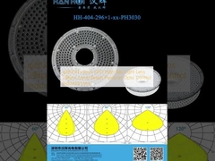 φ263.03×9mm UFO High Bay Light Lens 296pcs قلوب المصابيح التحكم البصري الدقيق Industria Lens