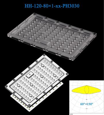High-Efficiency Floodlight Lens | 185×116 mm | Fits 80pcs 3030 LEDs | Weather-Proof Precision Optics